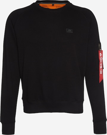 ALPHA INDUSTRIES Sweatshirt 'X-Fit' in Black: front