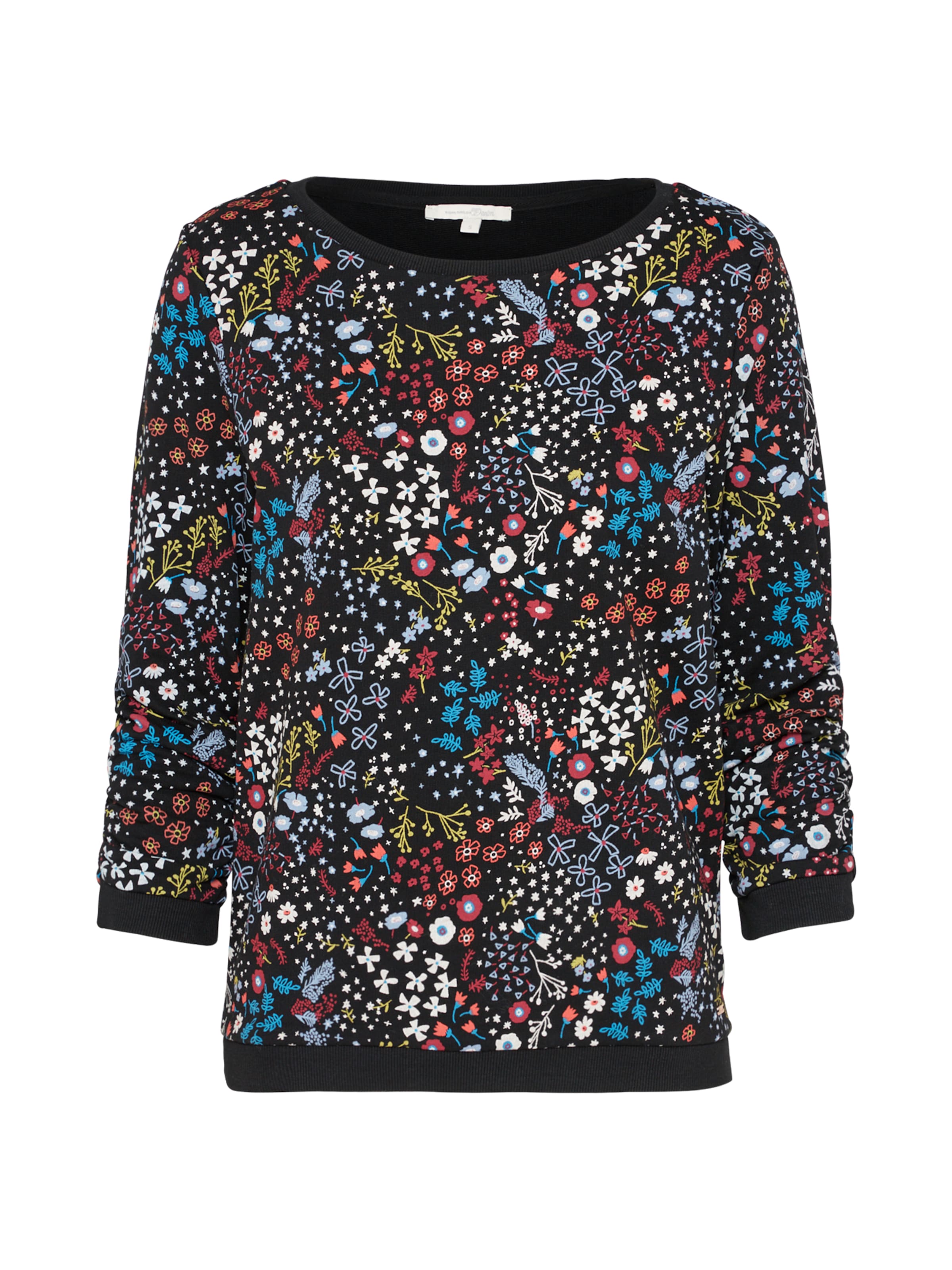 TOM TAILOR DENIM Sweatshirt in XS in Blue / Black / White, Item view