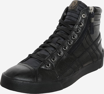 DIESEL Sneakers hoog 'D-String Plus' in Zwart: voorkant