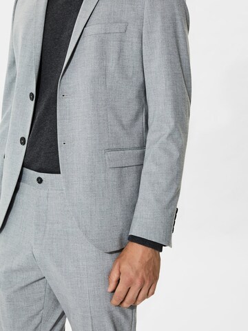 SELECTED Slim Fit Sakko in Grau