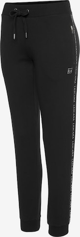 LASCANA ACTIVE Tapered Sportnadrágok - fekete