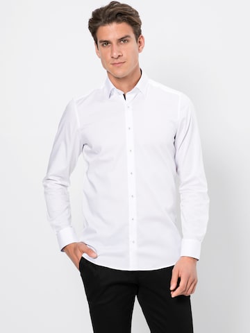OLYMP Slim Fit Hemd in Weiß: Vorderseite