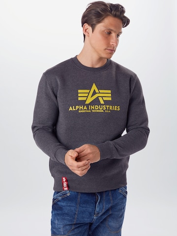 Bluză de molton de la ALPHA INDUSTRIES pe gri: față