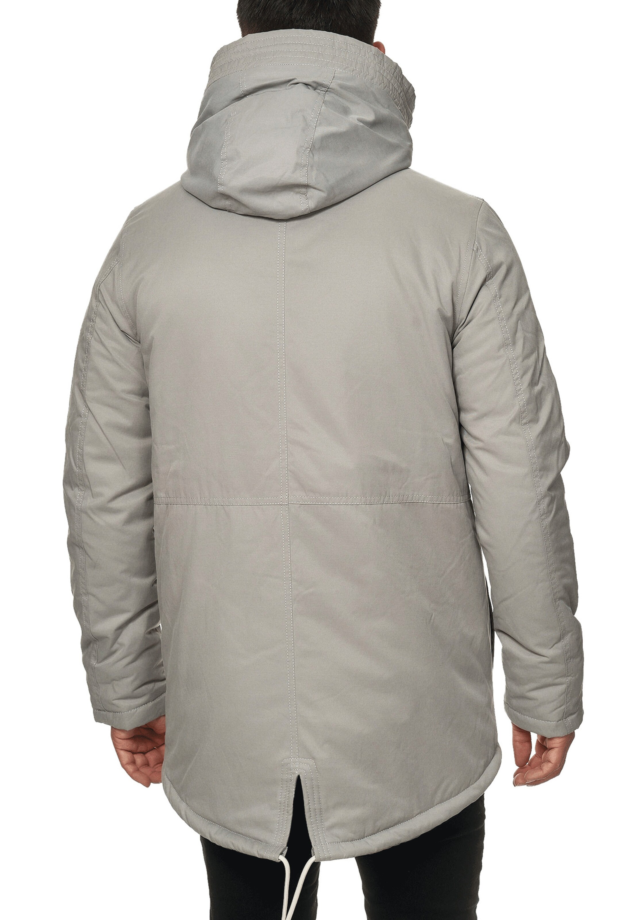 INDICODE JEANS Winterparka 'Loaf ' in Grijs