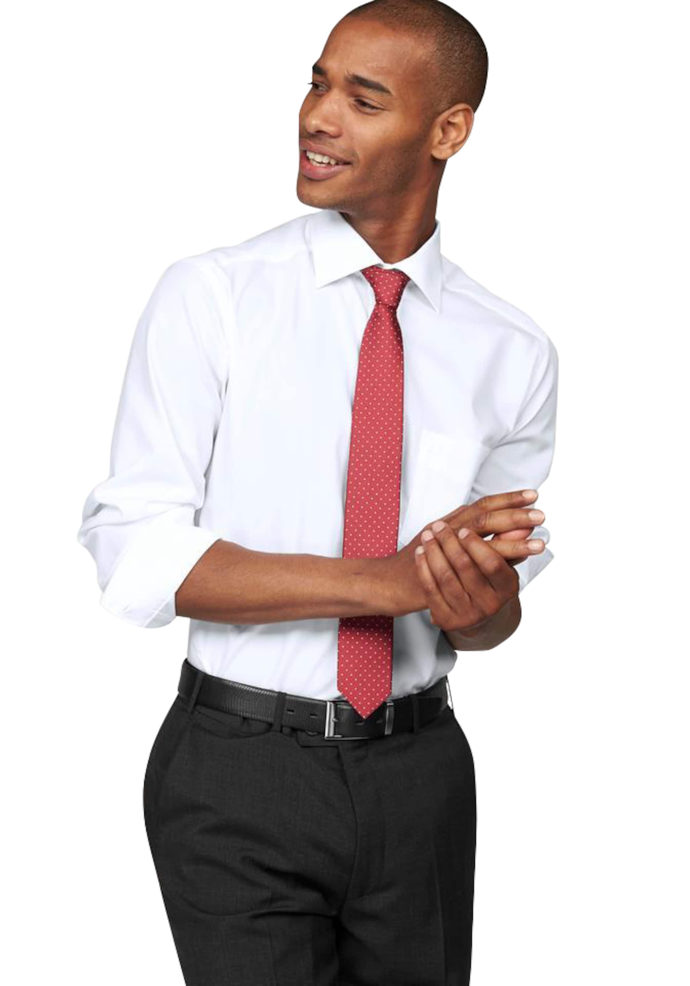 OLYMP Slim Fit Hemd 'Luxor' in Weiß: Vorderseite