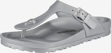 BIRKENSTOCK Žabky 'Gizeh' – stříbrná: přední strana