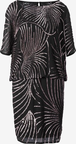 Robe de cocktail heine en noir : devant