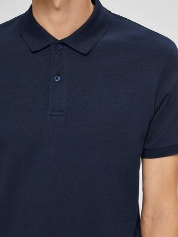 T-Shirt 'PARIS' SELECTED en bleu : devant