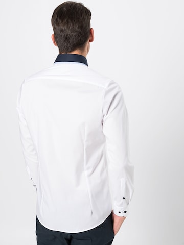 OLYMP - Ajuste estrecho Camisa 'Level 5 City Uni' en blanco: atrás