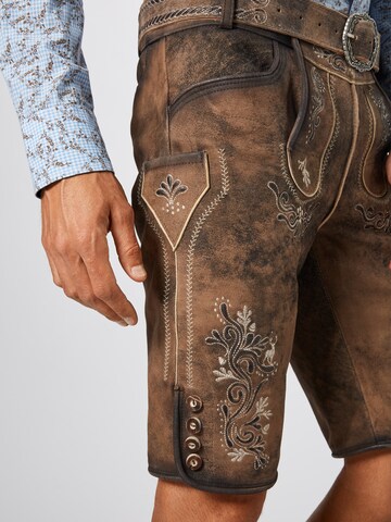 Regular Pantalon folklorique 'ANTON' MARJO en marron