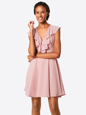 Robe de cocktail TFNC en rose : devant