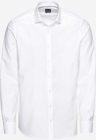 Slim fit Camicia business 'Level 5' di OLYMP in bianco: frontale