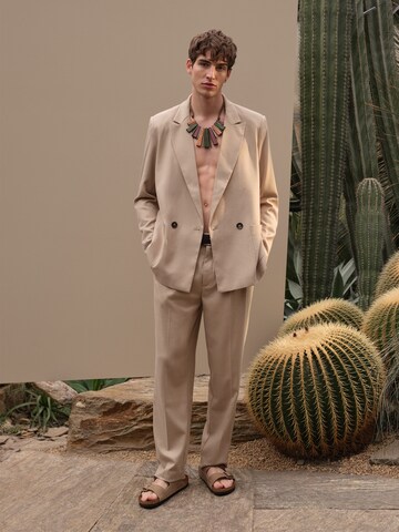 Beige Wide Suit Look by GMK Men