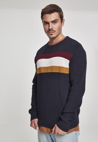 Pull-over Urban Classics en bleu : devant