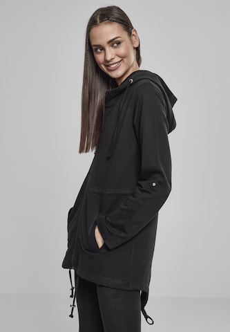 Urban Classics Zip-Up Hoodie in Black