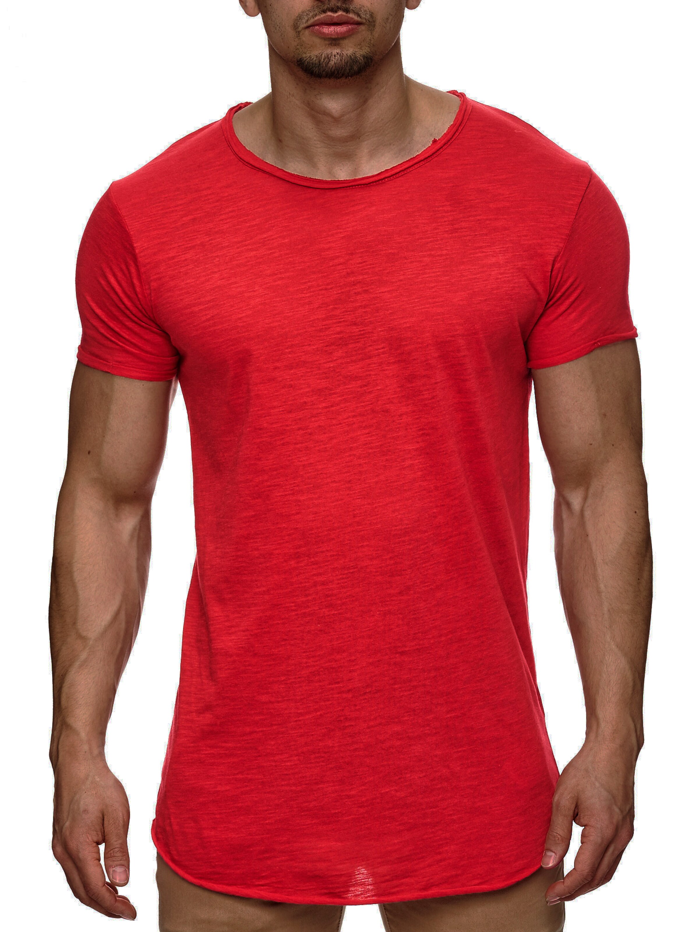 INDICODE JEANS Shirt 'Willbur' in Rood: voorkant