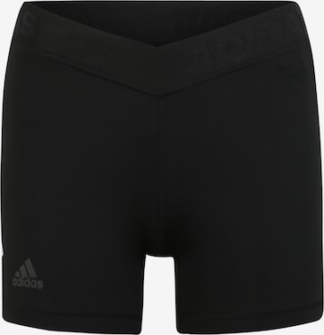 Skinny Pantalon de sport 'Alphaskin' ADIDAS PERFORMANCE en noir : devant