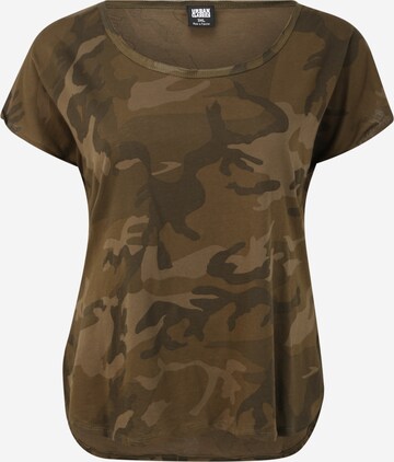 T-shirt Urban Classics en vert : devant