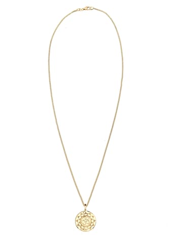 ELLI Kette 'Om', Mantra in Gold