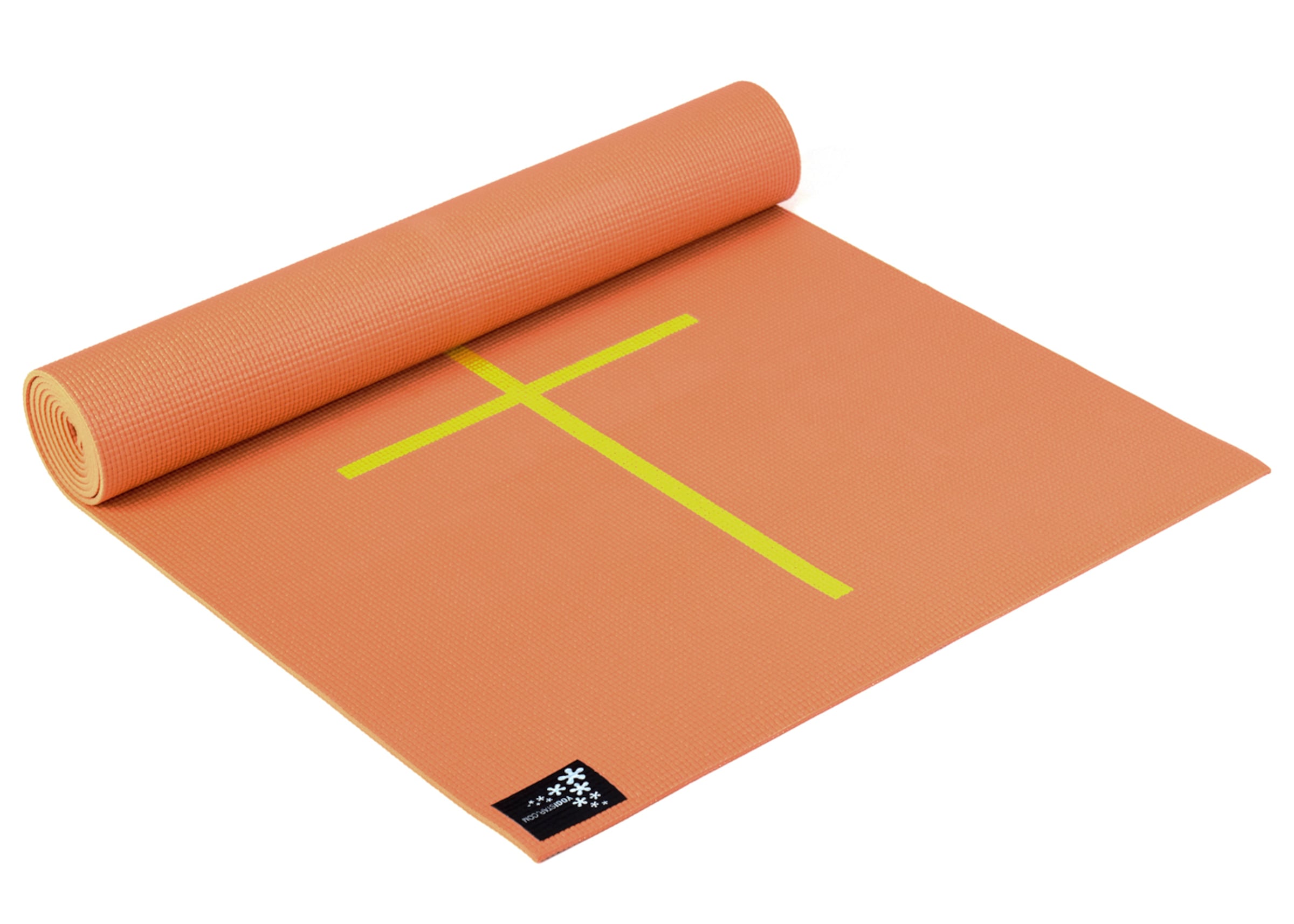 YOGISTAR.COM Yogamatte 'Plus Alignment' in Orange: Vorderseite