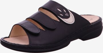 Finn Comfort Mules in Black: front