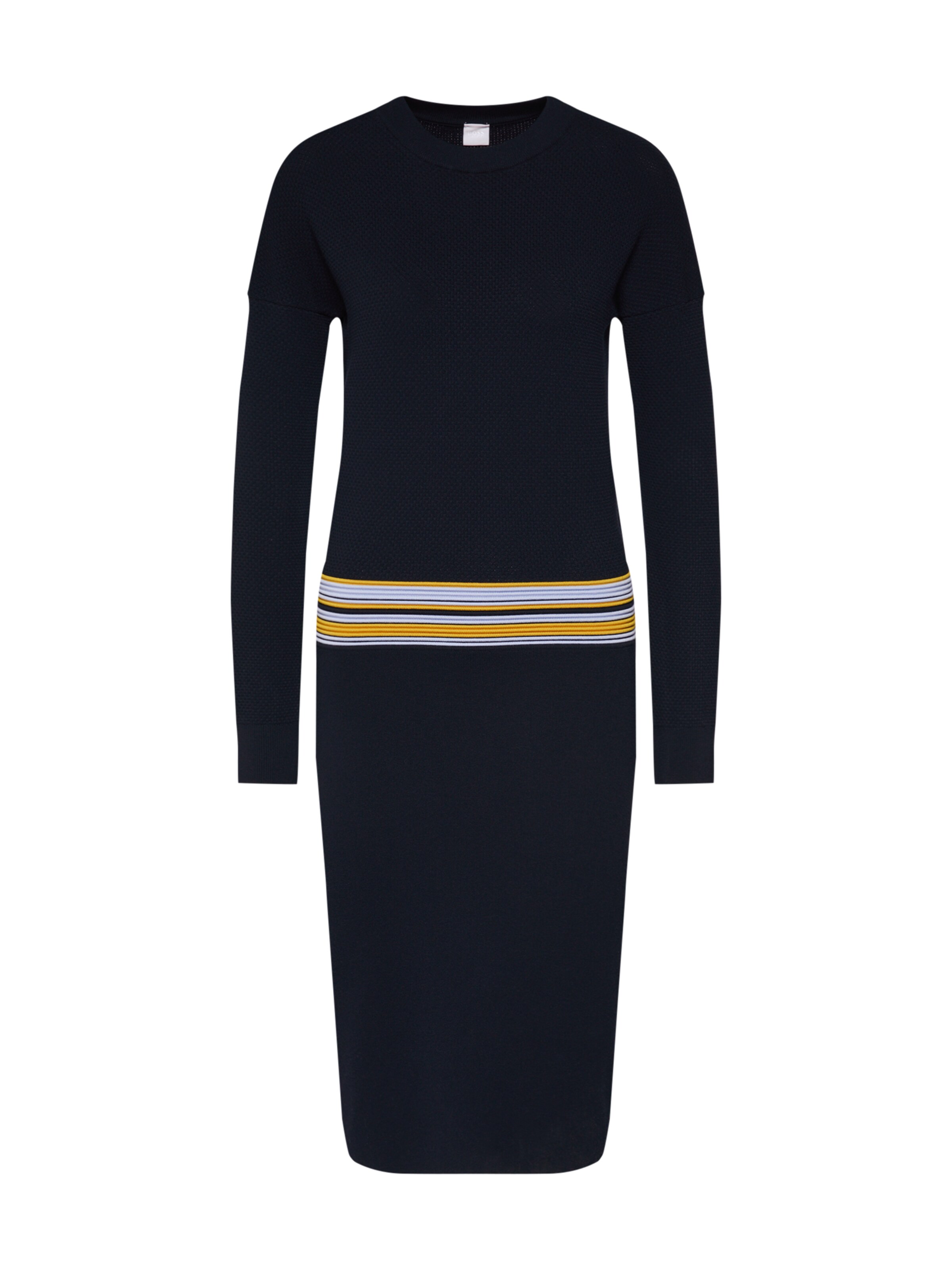 BOSS - Gebreide jurk 'Iwearit' in de kleur Navy