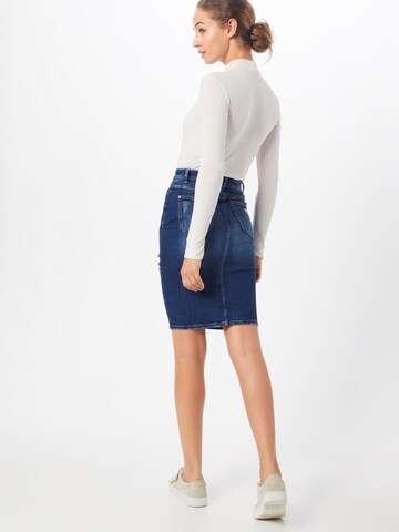 GUESS Rok 'Longuette' in Blauw: terug