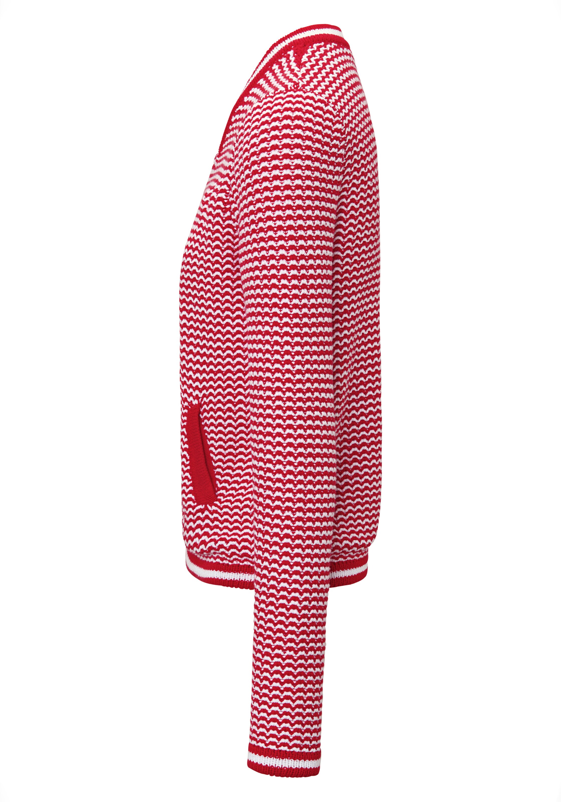 Frauen Pullover & Strick Looxent Strickjacke in Rot, Weiß - BD79219