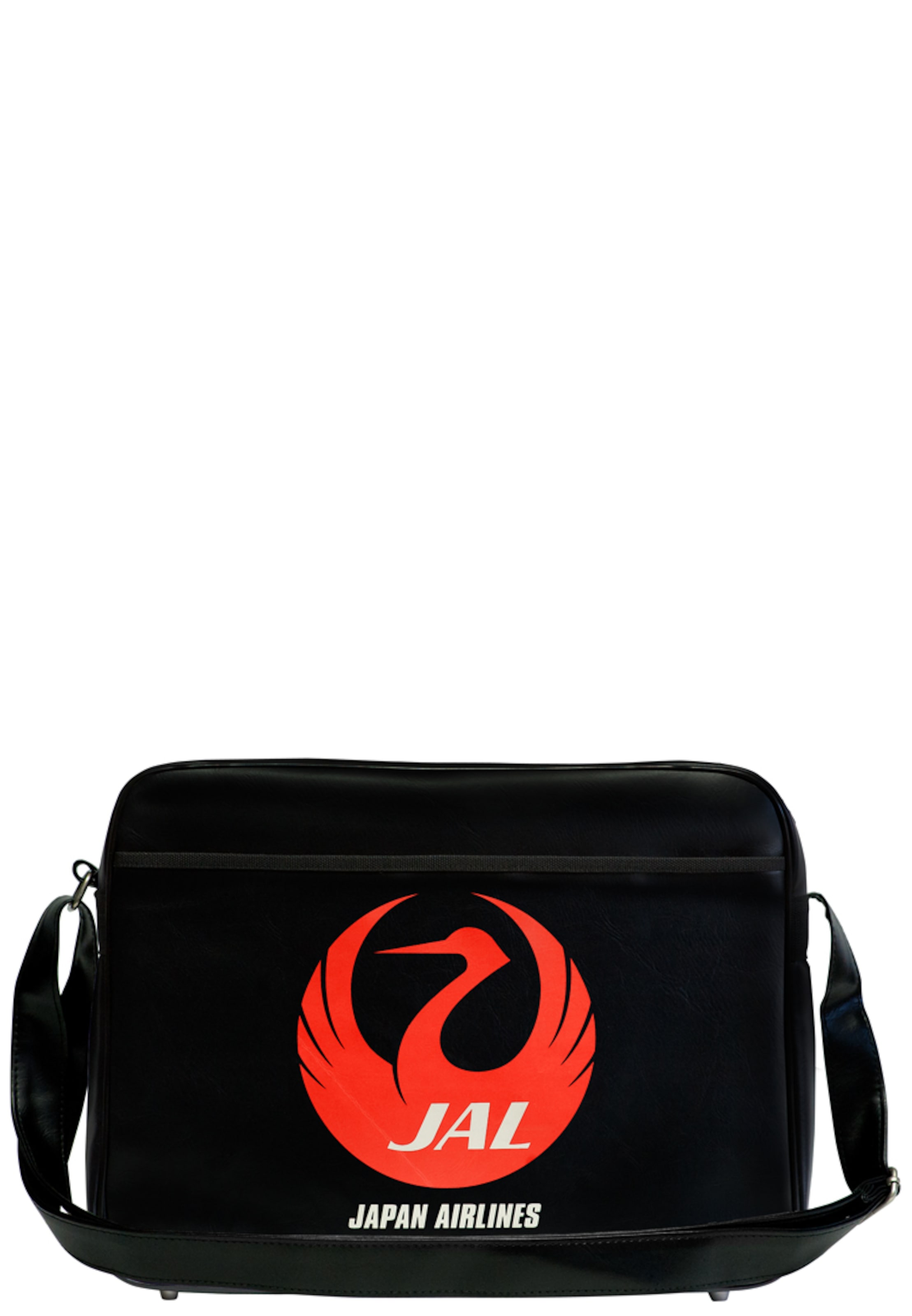 LOGOSHIRT Schoudertas 'Japan Airlines' in Zwart: voorkant