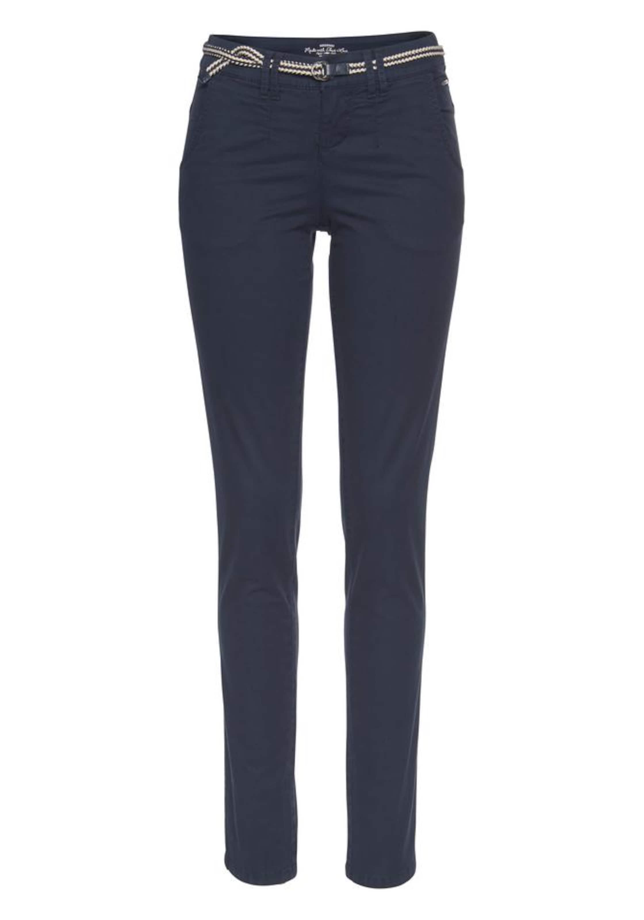 KangaROOS Slimfit Chinohose mit Bindeband in Blau: Vorderseite