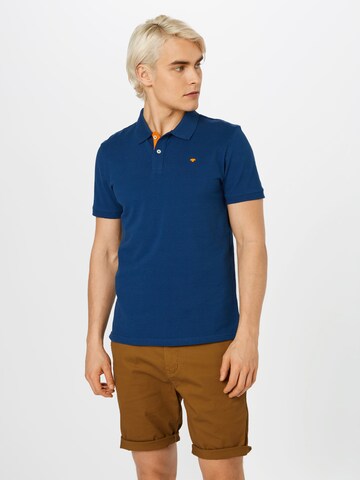 Coupe regular T-Shirt TOM TAILOR en bleu : devant