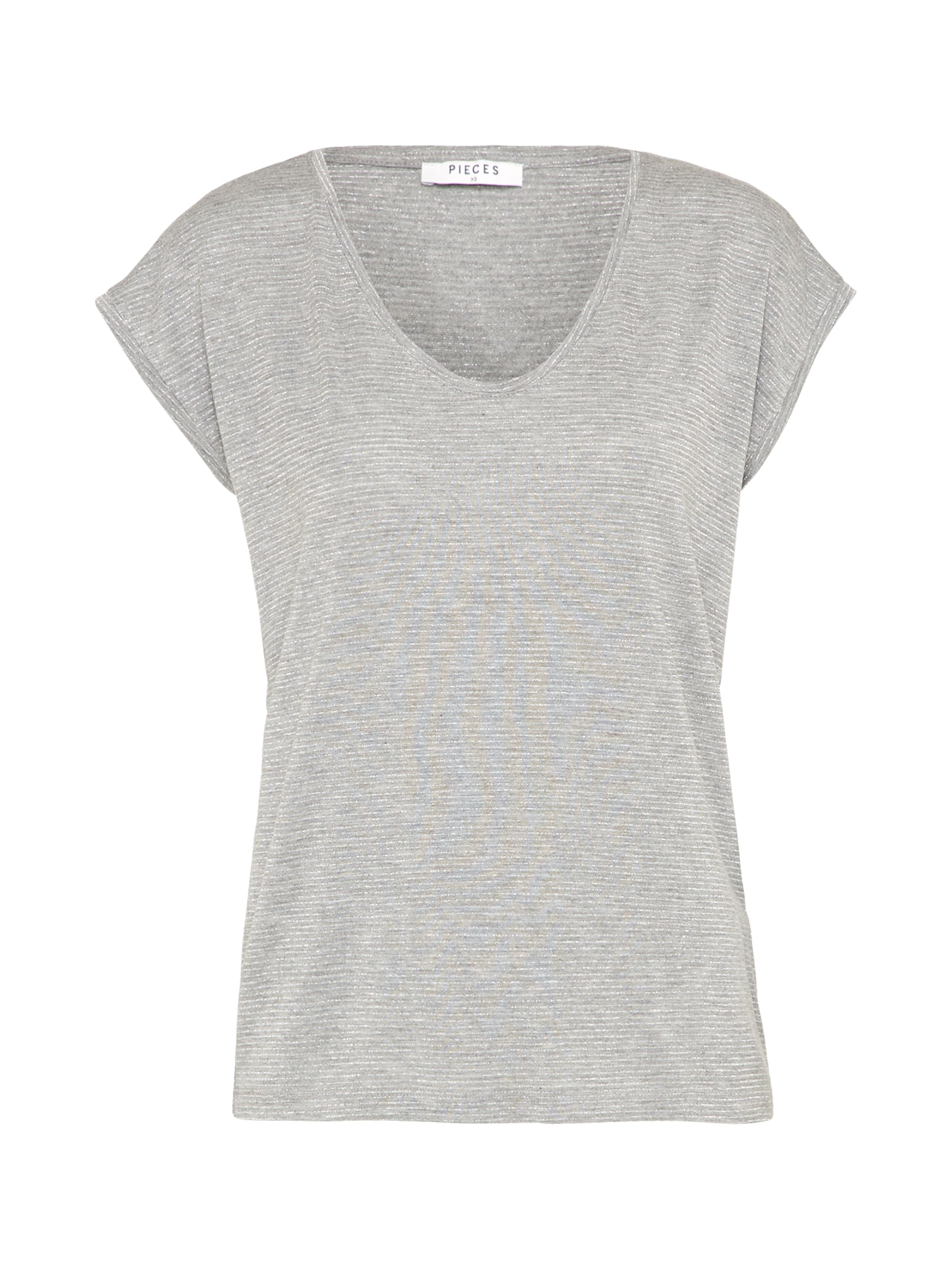 PIECES Shirt 'PCBillo' in Grey: front