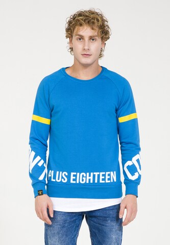 PLUS EIGHTEEN Sweatshirt in Blue: front