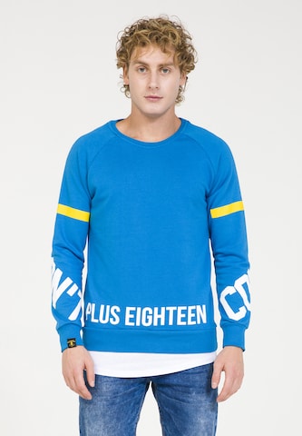 PLUS EIGHTEEN Sweatshirt in Blauw: voorkant