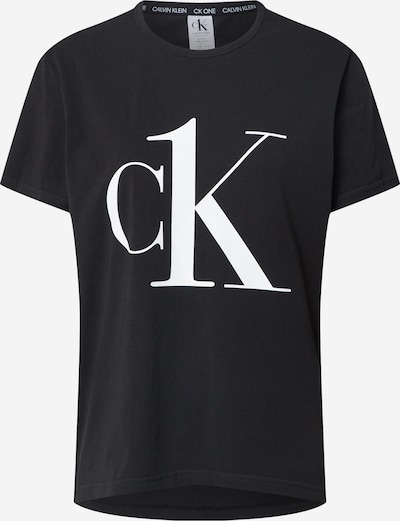 Calvin Klein Underwear Schlafshirt 'S/S CREW NECK' in schwarz / weiß, Produktansicht