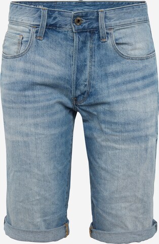 Regular Jean G-Star RAW en bleu : devant