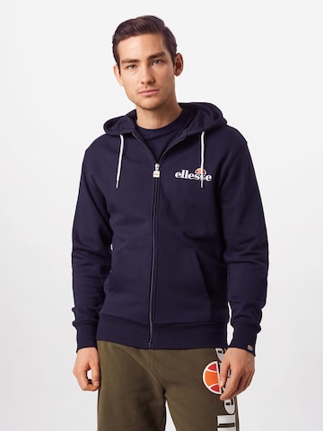 ELLESSE Regular fit Zip-Up Hoodie 'Briero' in Blue: front