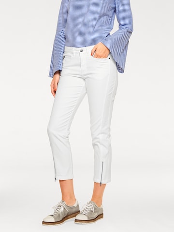 Coupe slim Pantalon heine en blanc : devant