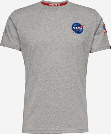 ALPHA INDUSTRIES Shirt 'Space Shuttle' in Grijs: voorkant