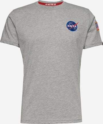 T-Shirt 'Space Shuttle' ALPHA INDUSTRIES en gris : devant