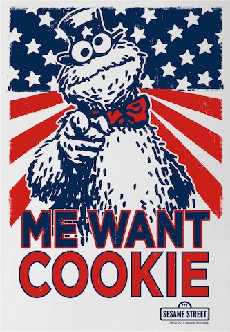 LOGOSHIRT T-Shirt "Krümelmonster" in Weiß