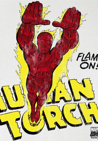 LOGOSHIRT Shirt 'Human Torch' in Wit