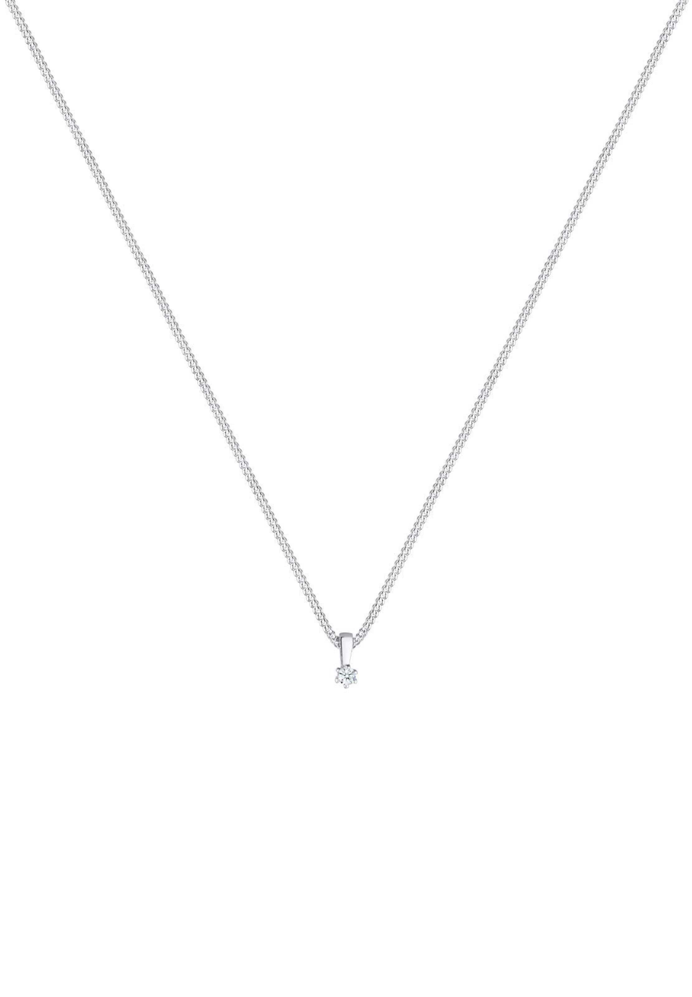 Elli DIAMONDS Ketting 'Basic Stein' in Zilver