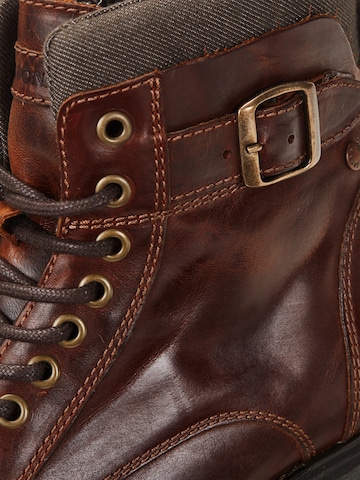 JACK & JONES Boots med snörning 'Albany' i brun