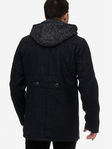 INDICODE JEANS Between-Seasons Coat 'Cliff' in Black