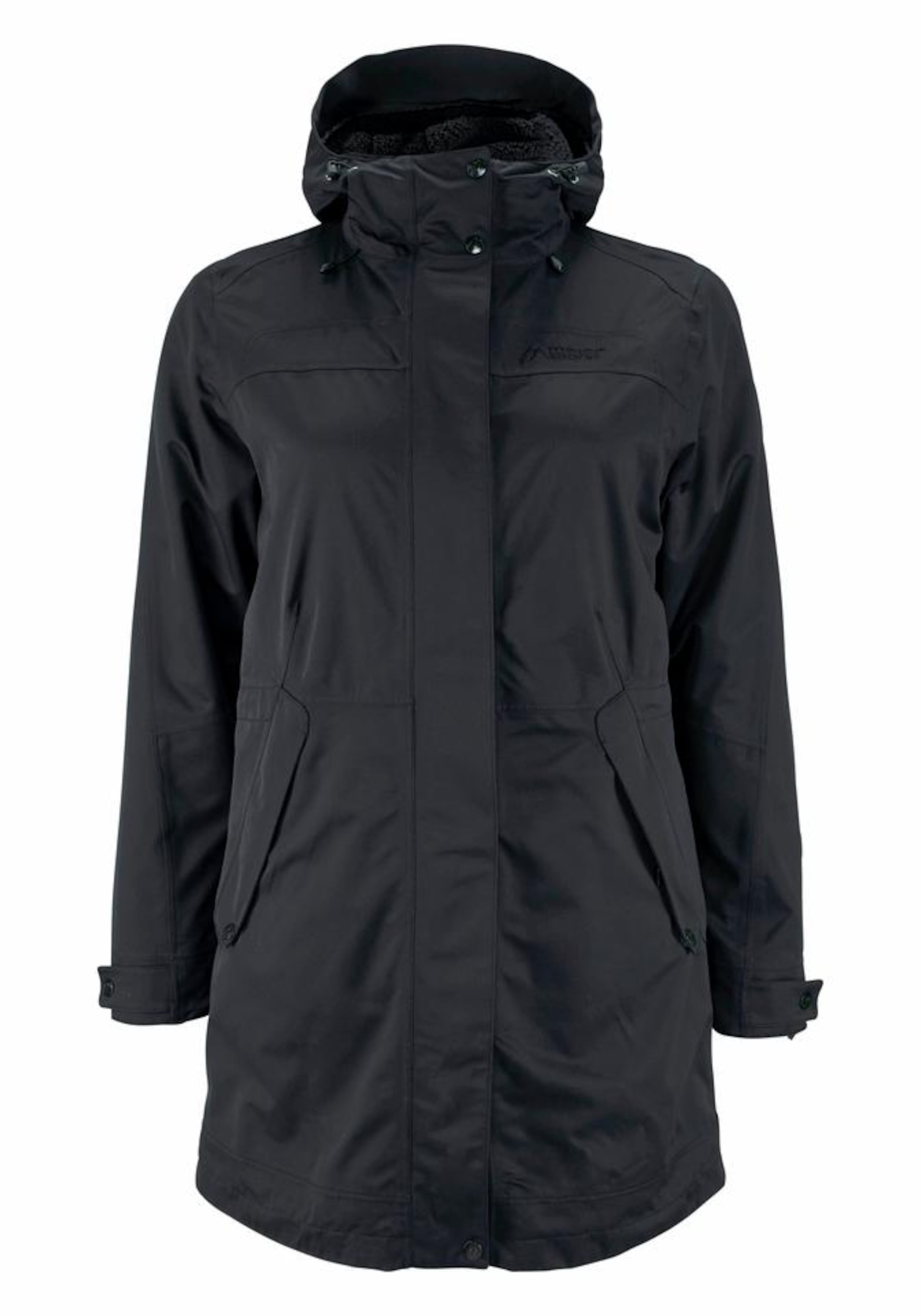 Maier Sports 3-in-1 Funktionsmantel in Schwarz: Vorderseite