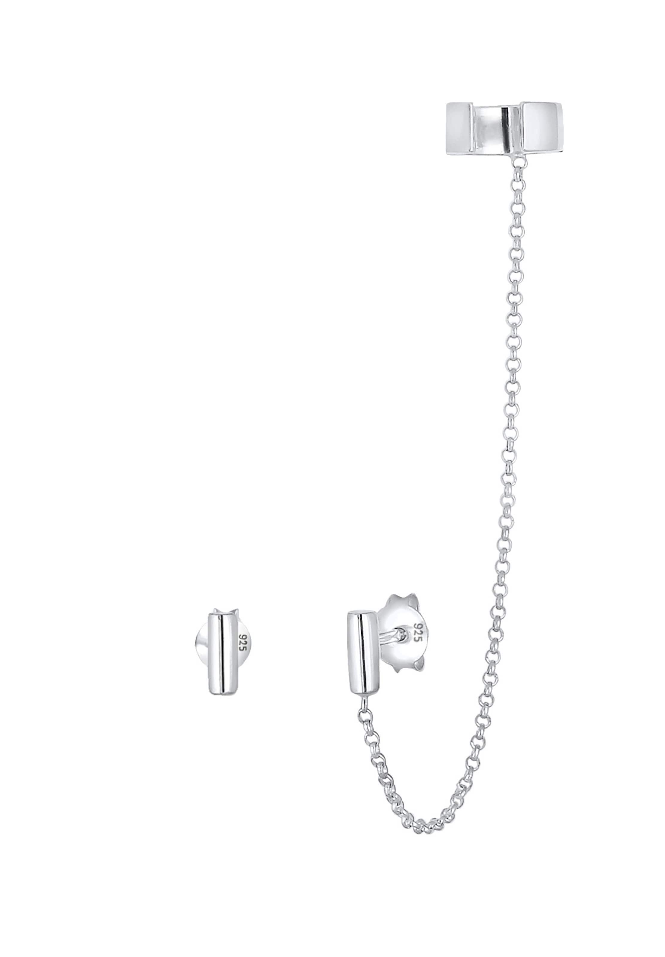 sidabrinė ELLI Auskarai: priekis