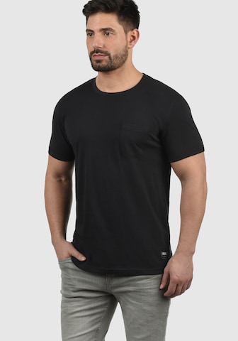 !Solid Rundhalsshirt 'Bob' in Schwarz: predná strana