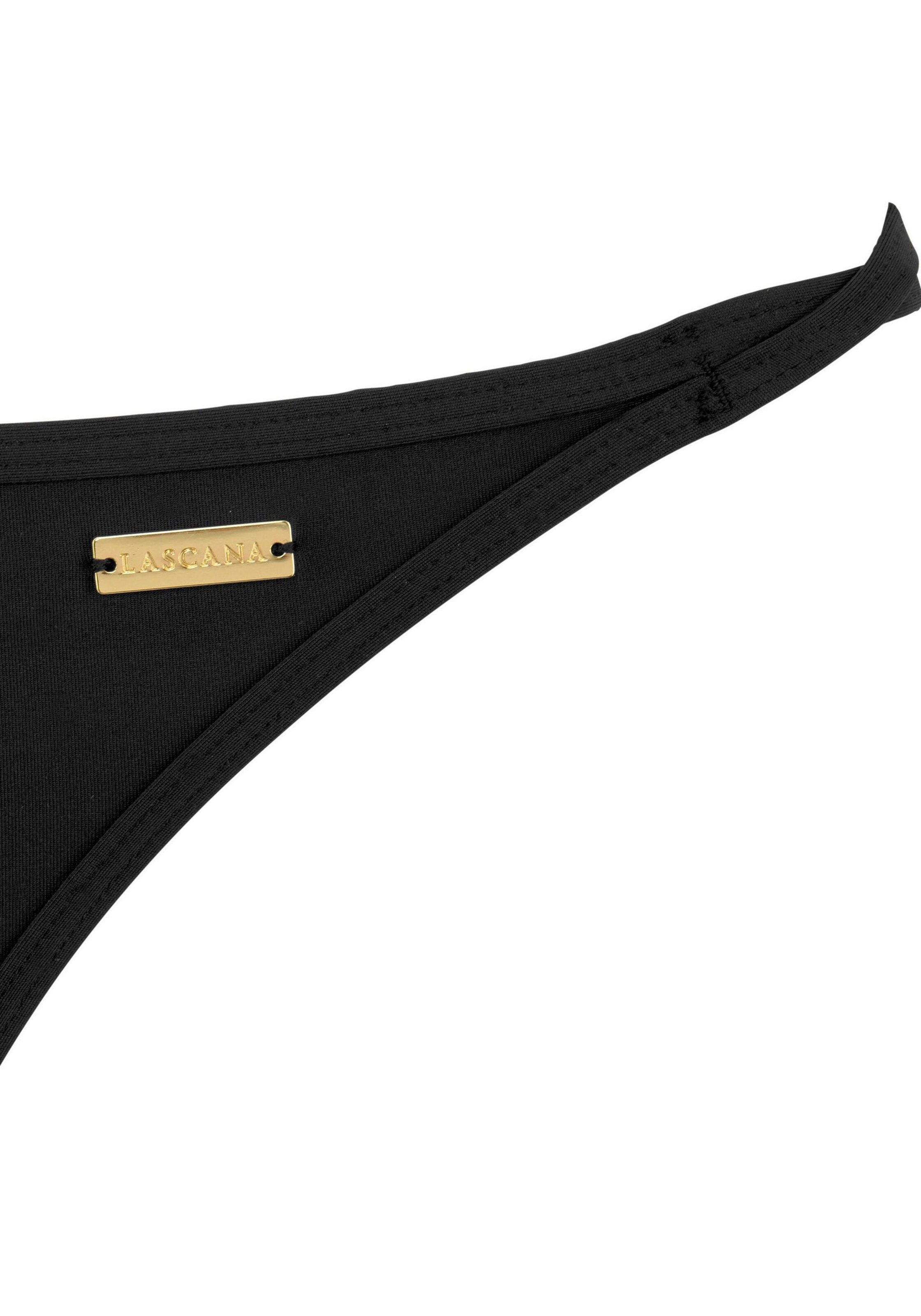 LASCANA Долнище на бански тип бикини в черно