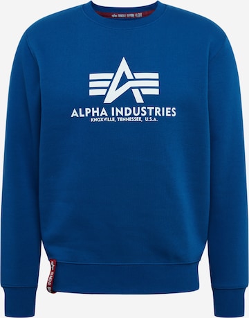 Sweat-shirt ALPHA INDUSTRIES en bleu : devant